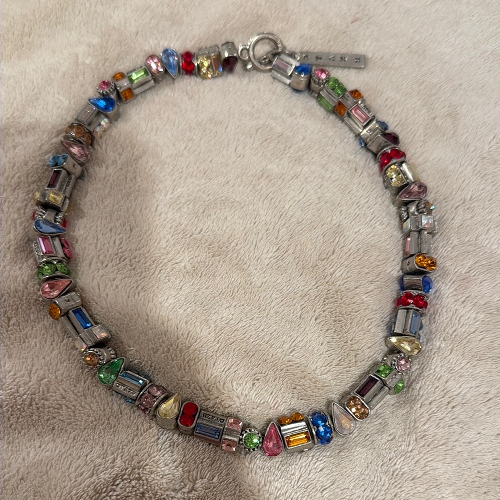 Otazu Colorful Gemstone Sterling Silver Necklace